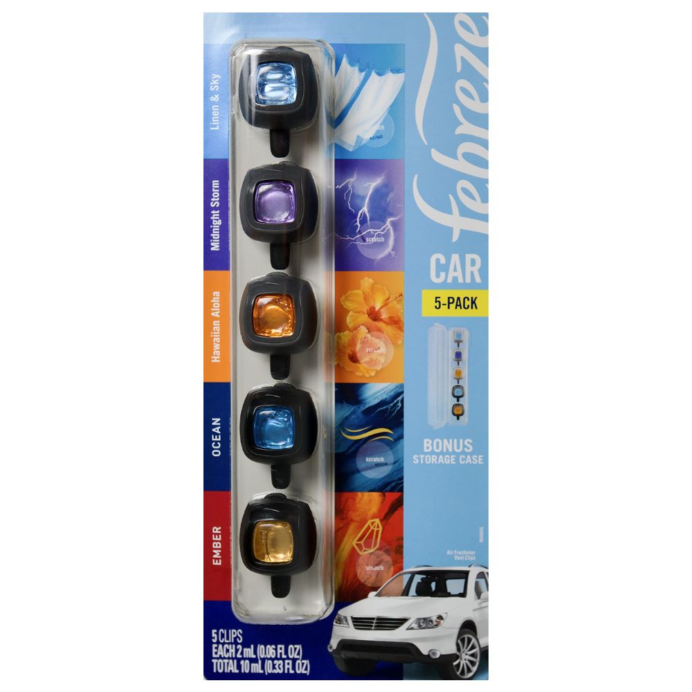 Febreze De Carro 5 Pack Ambientador Diferentes Aromas 10ml