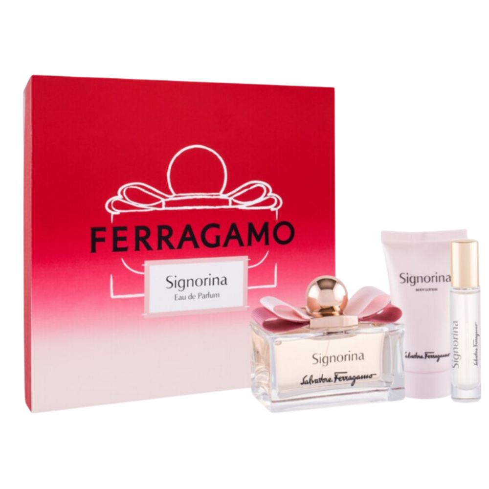 Salvatore Ferragamo Signorina Set Eau De Parfum 100ml + 10ml + Body Lotion 50ml