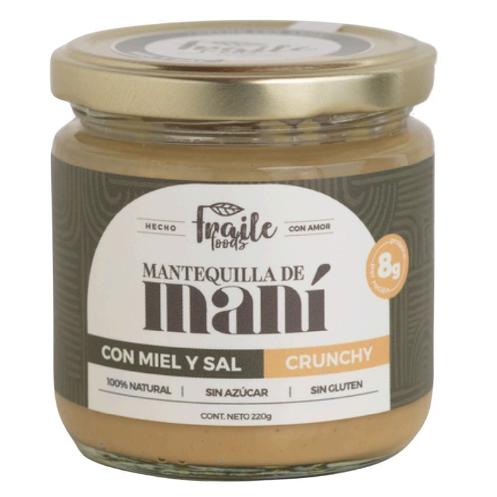 Fraile Foods Mantequilla de Mani Con Miel y Sal Crunchy 200g