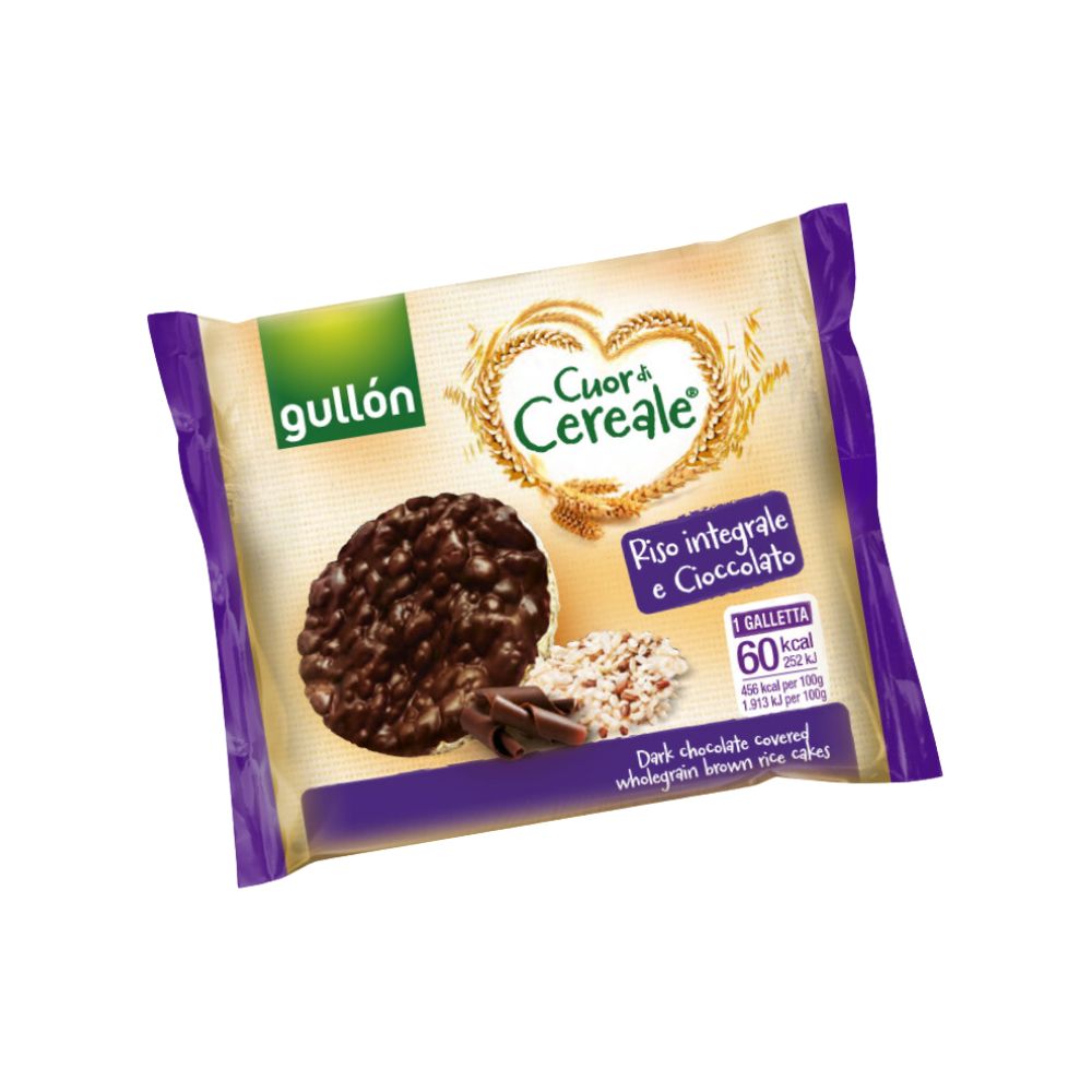 Gullon Tortilla de Arroz Chocolate Negro Sin Gluten 10gr Pack 4 Und