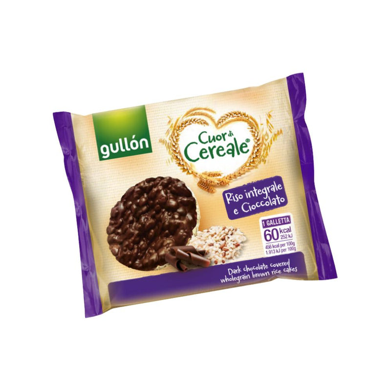 Gullon Tortilla de Arroz Integral Chocolate Negro Sin Gluten 105gr Pack 4 Und