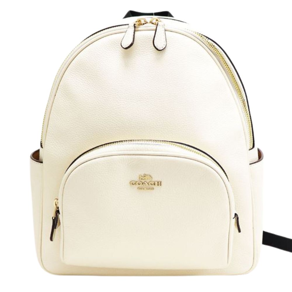 Coach Court Backpack In Soft Pebbled Leather