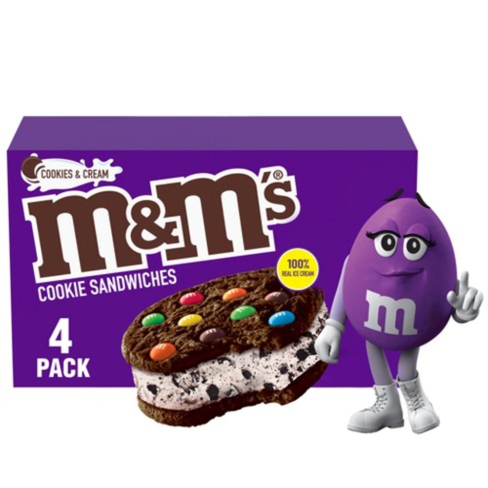 Helados M&M 4 Unidades Cookies & Cream 412ml