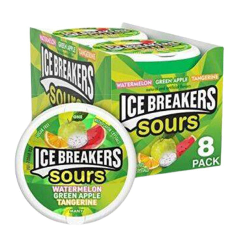Ice Breakers Sours Watermelon - Green Apple - Tangerine 8 Und 42grs