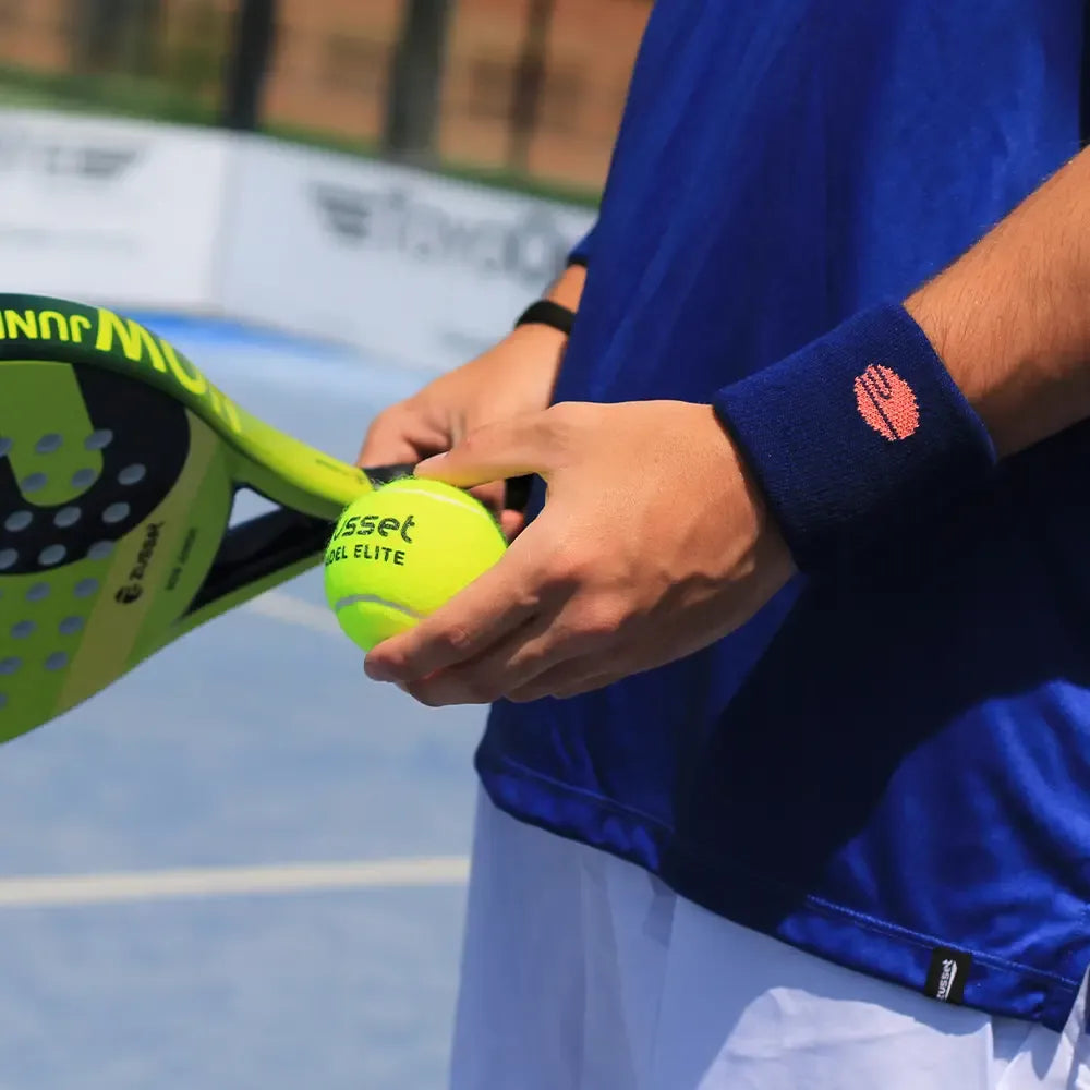 Zusset Muñequeras Cortas 2pk Para Padel Azul/Coral 8-8cm