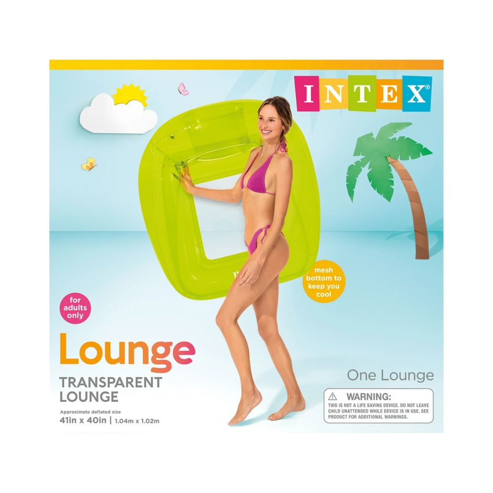 Intex Silla Inflable Transparente 1.04m x 1.02m