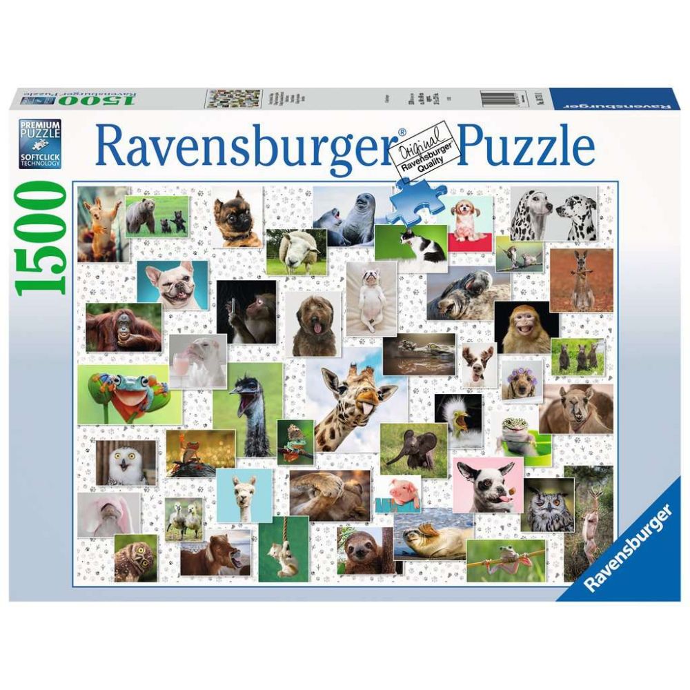 Ravensburger Rompecabezas Funny Animals Collage 1500 Piezas