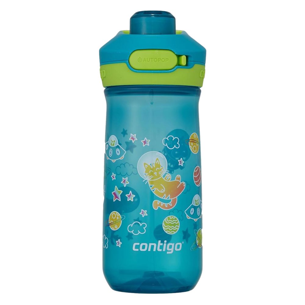 Contigo Kids Autoseal Jupiter Cool Lime W/Space Craft 14oz