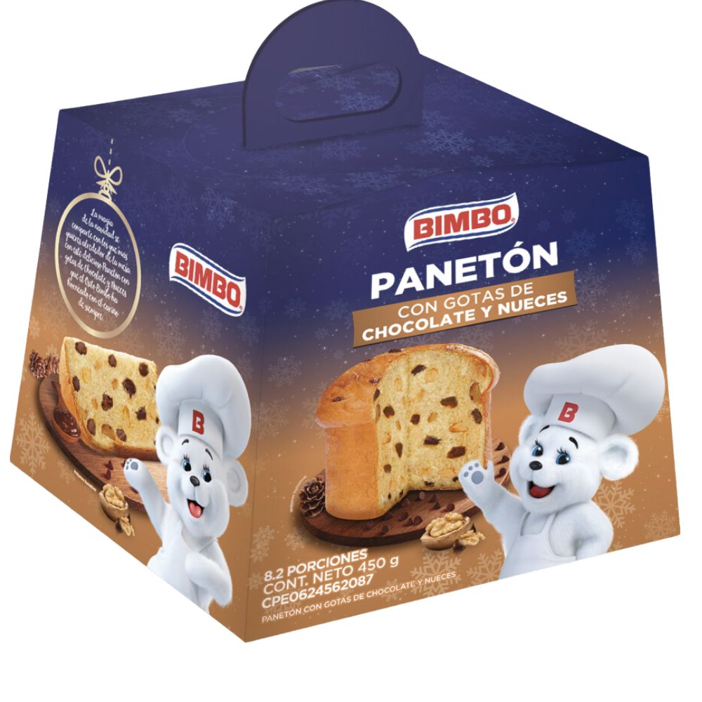 Paneton Bimbo Choconut Gotas de Chocolate y Nueces 450gr