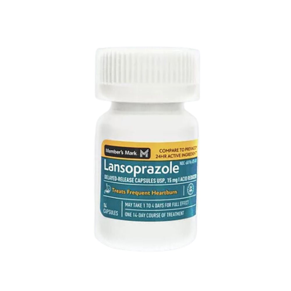 Lansoprazole Member's Mark Acid Reducer 15mg 14 Capsulas