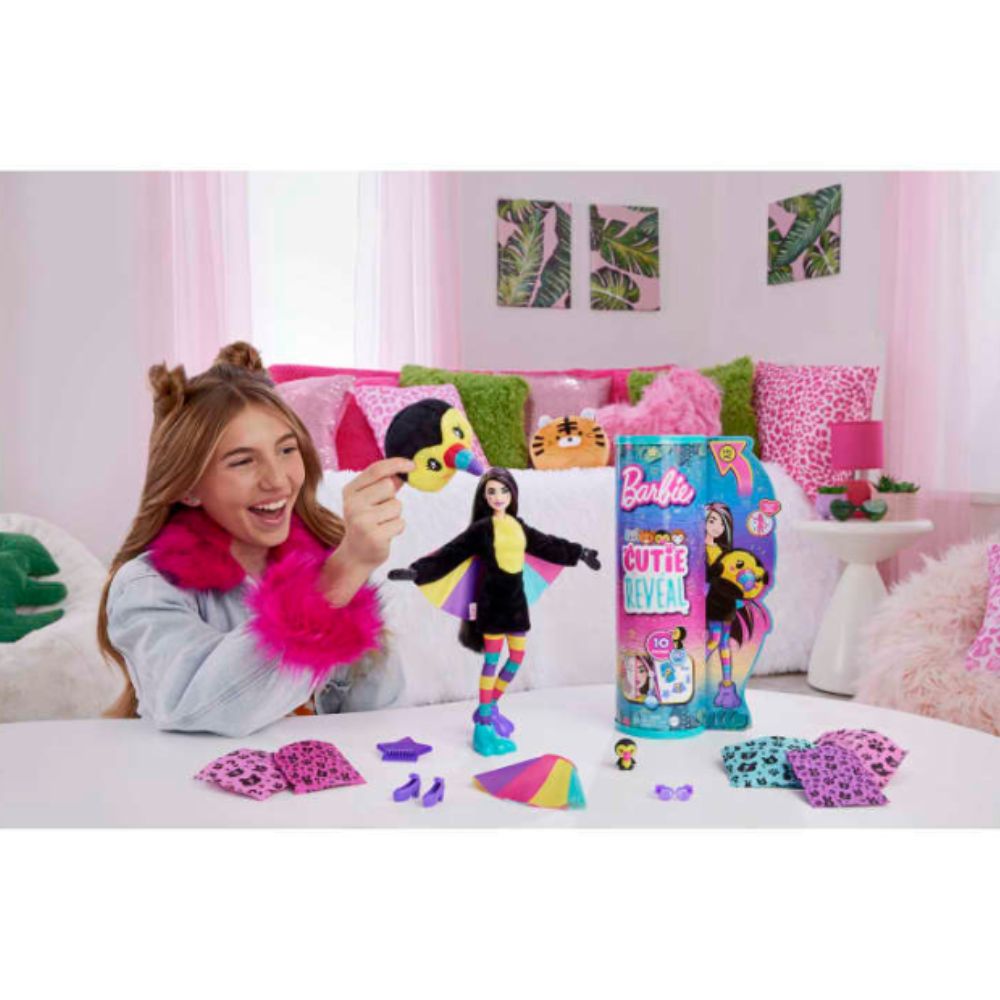 Barbie Cutie Reveal 10 Surprises Pet Inside Tucan 3+