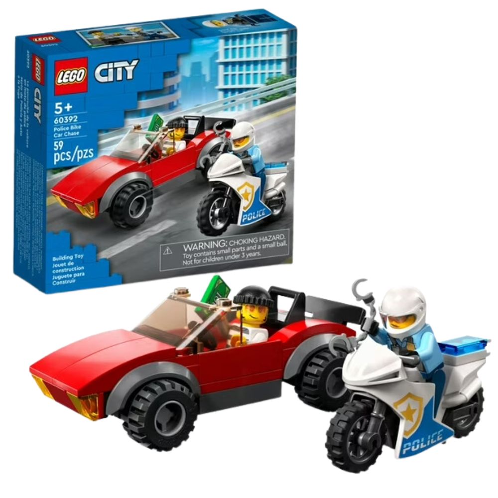 Lego City Police Bike Car Cheese 59 Piezas