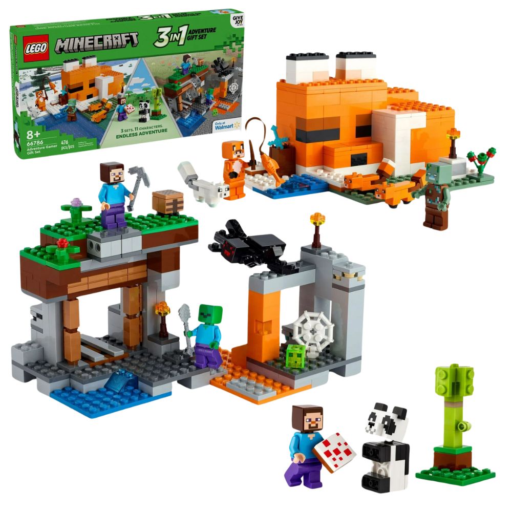 Lego Minecraft Set de 3 Adventure Gamer Gift Set 476 Piezas