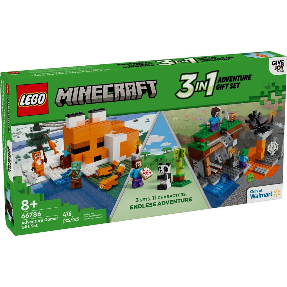 Lego Minecraft Set de 3 Adventure Gamer Gift Set 476 Piezas