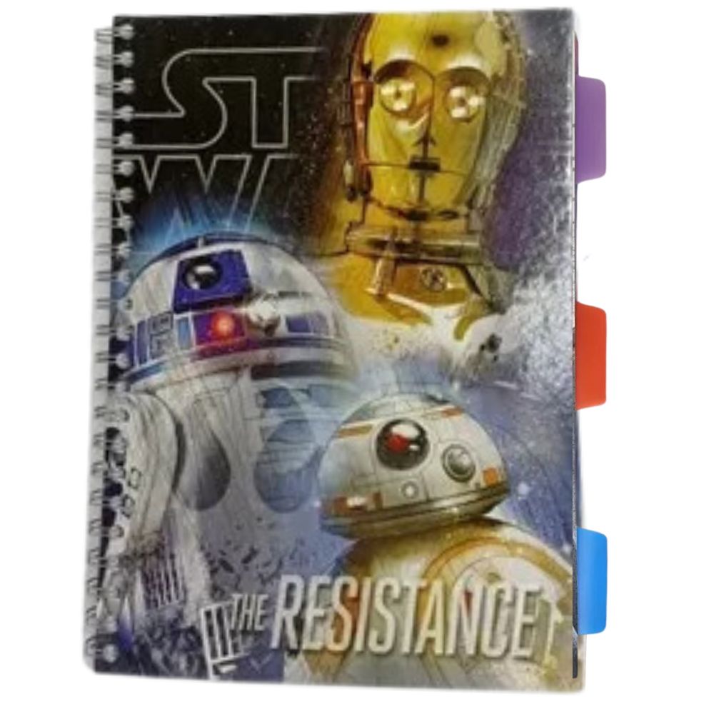 Ofimak Libreta Espiral de Una Linea 3 Materias Star Wars Resistance