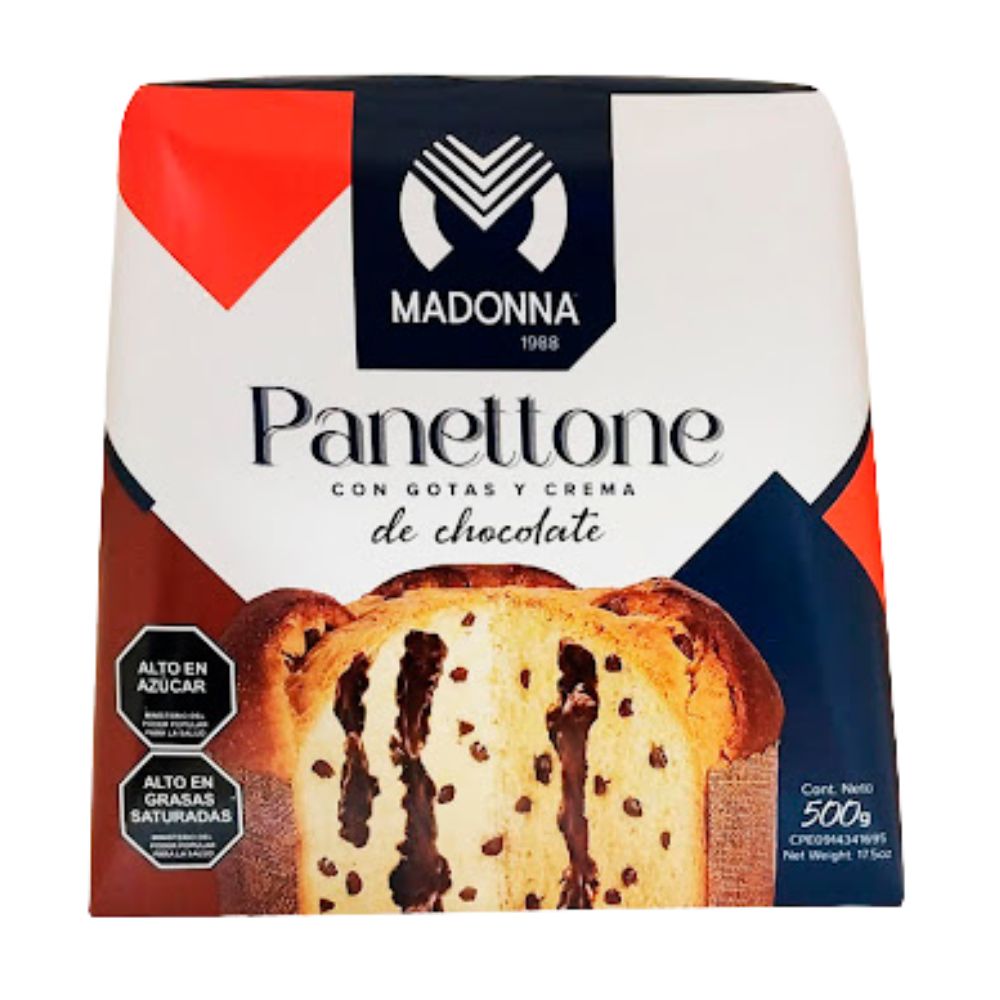 Panettone Madonna Con Chocolate en Gotas 500 gr