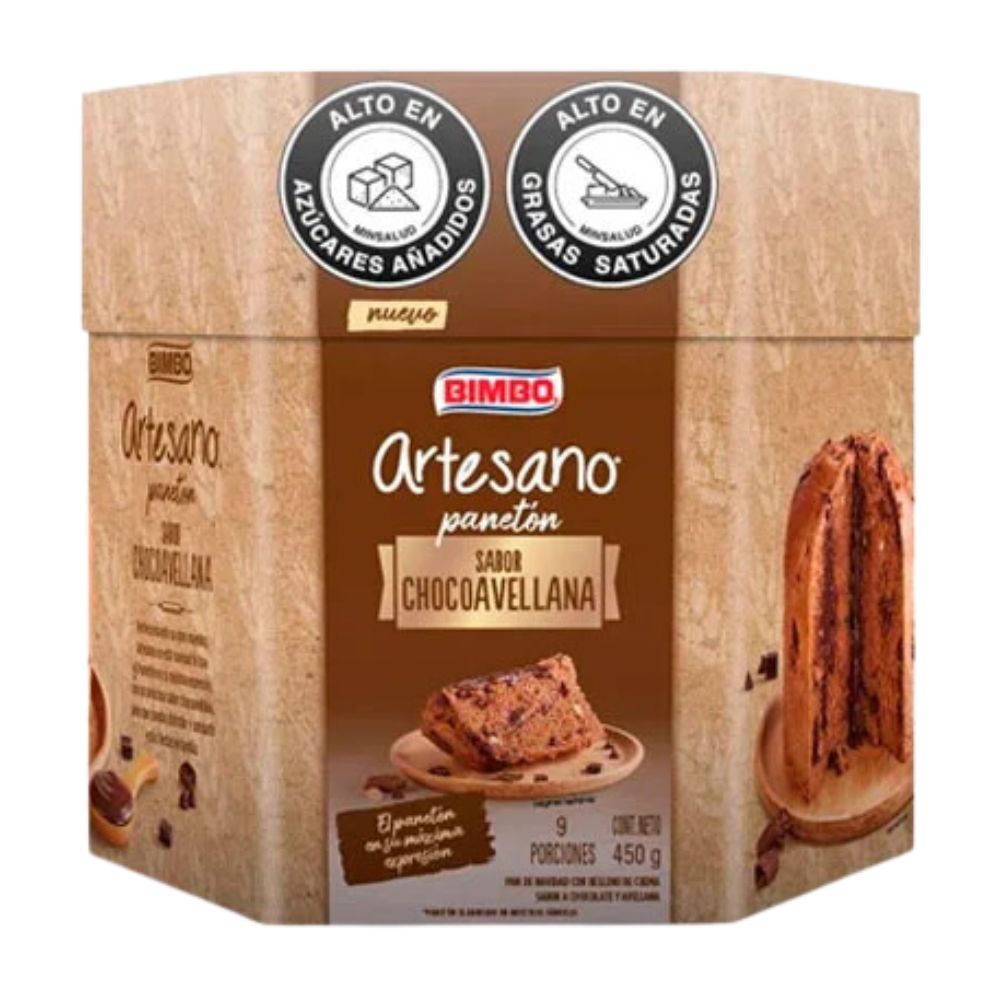 Paneton Artesano Choco Avellana 450g