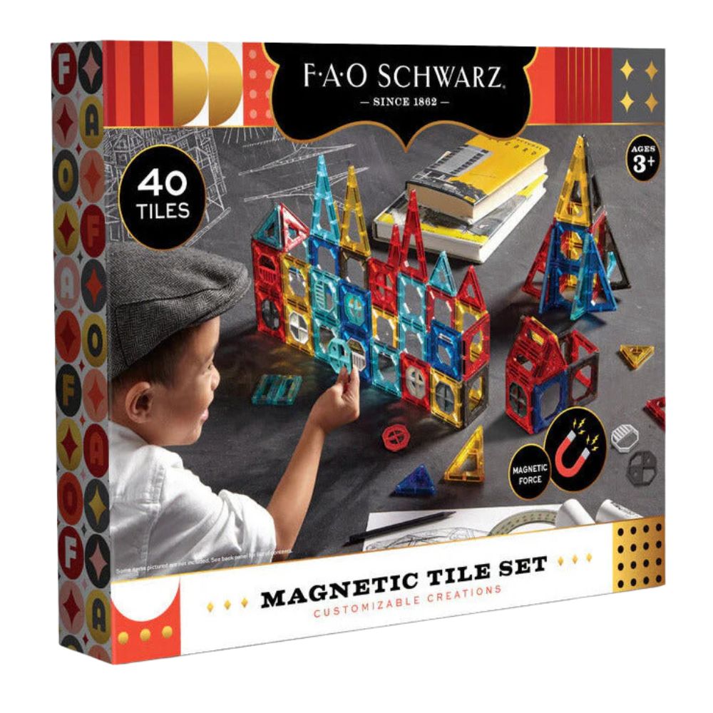 F.A.O Schwarz Magnetic Tile Set 40 Piezas