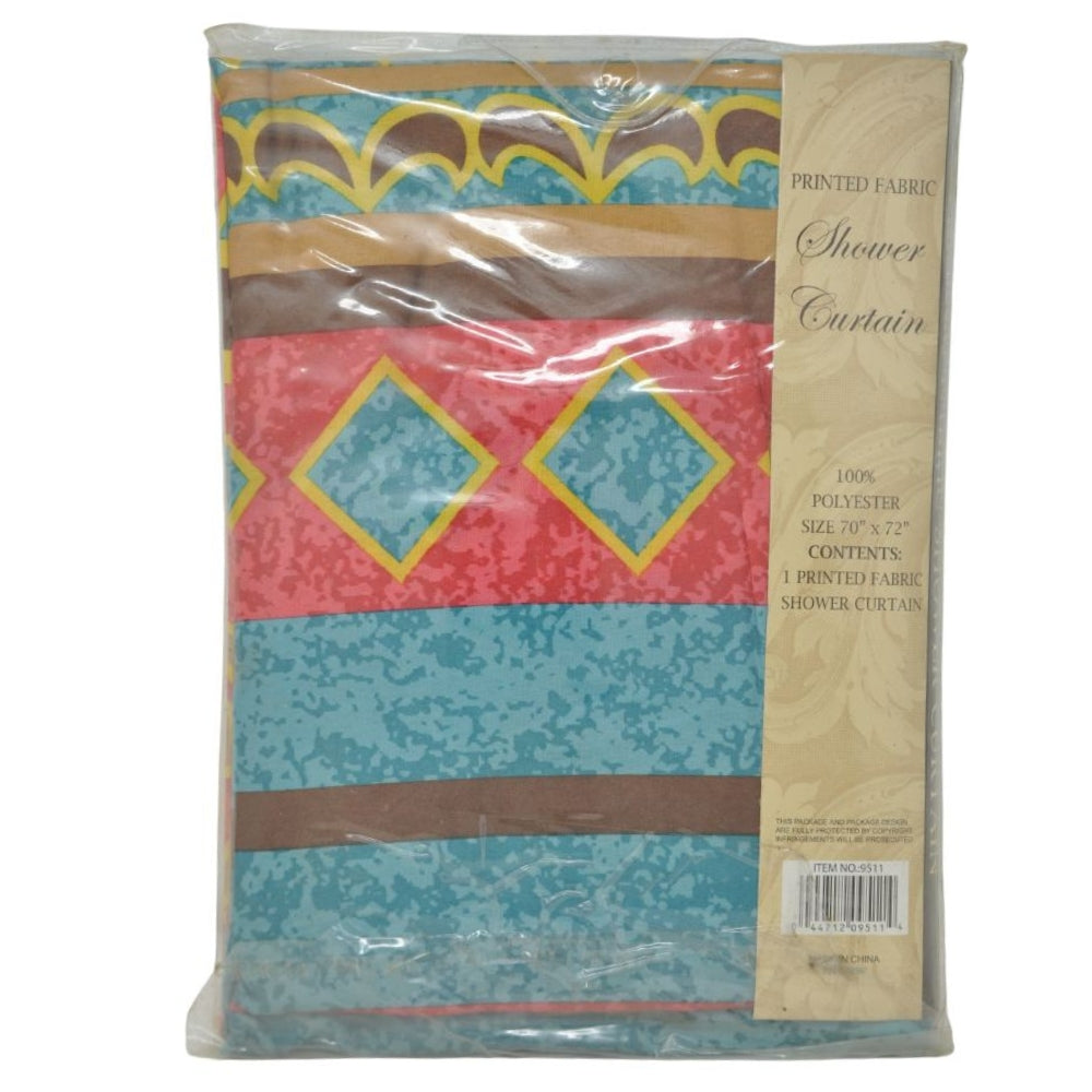 Cortina Para Ducha Printed Fabric Shower Curtain  70" x 72" Diseño Estampado