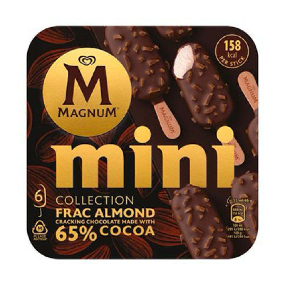 Helados Magnum 6 Pack Mini Frac Almond 100g