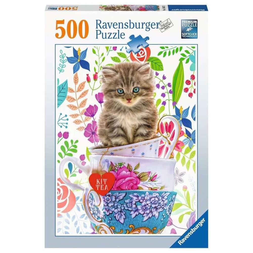 Ravensburger Rompecabezas Kitten in a Cup 500 Piezas