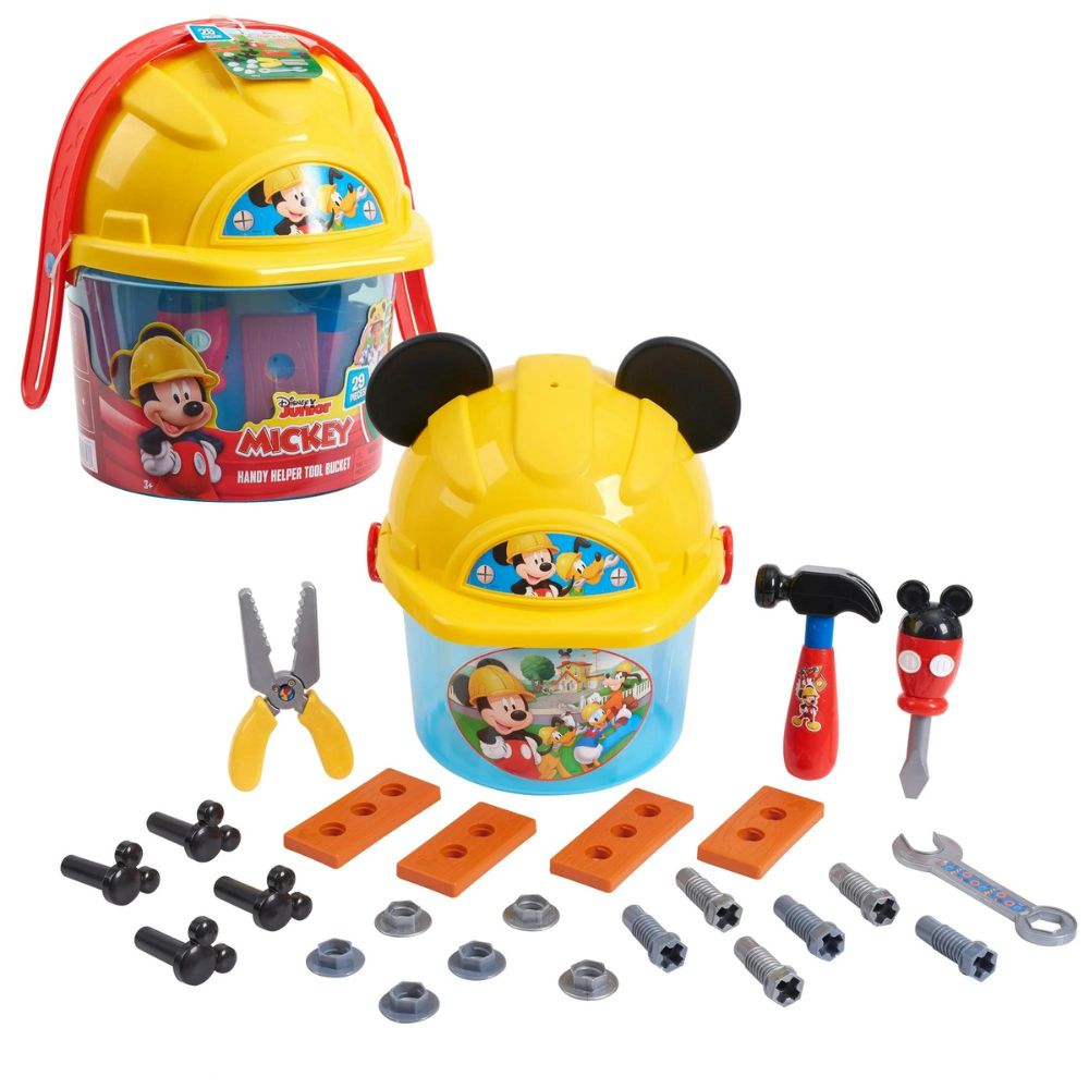 Disney Junior Mickey Handy Helper Tool Bucket 29 Pieces