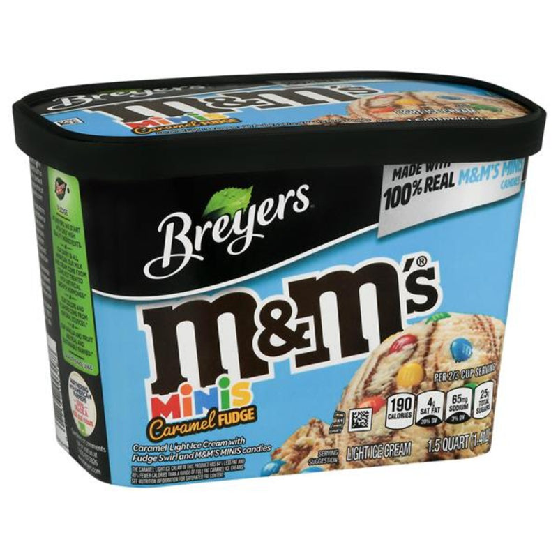 Helado Breyers M&M Minis Caramel Fudge 1.4Lt
