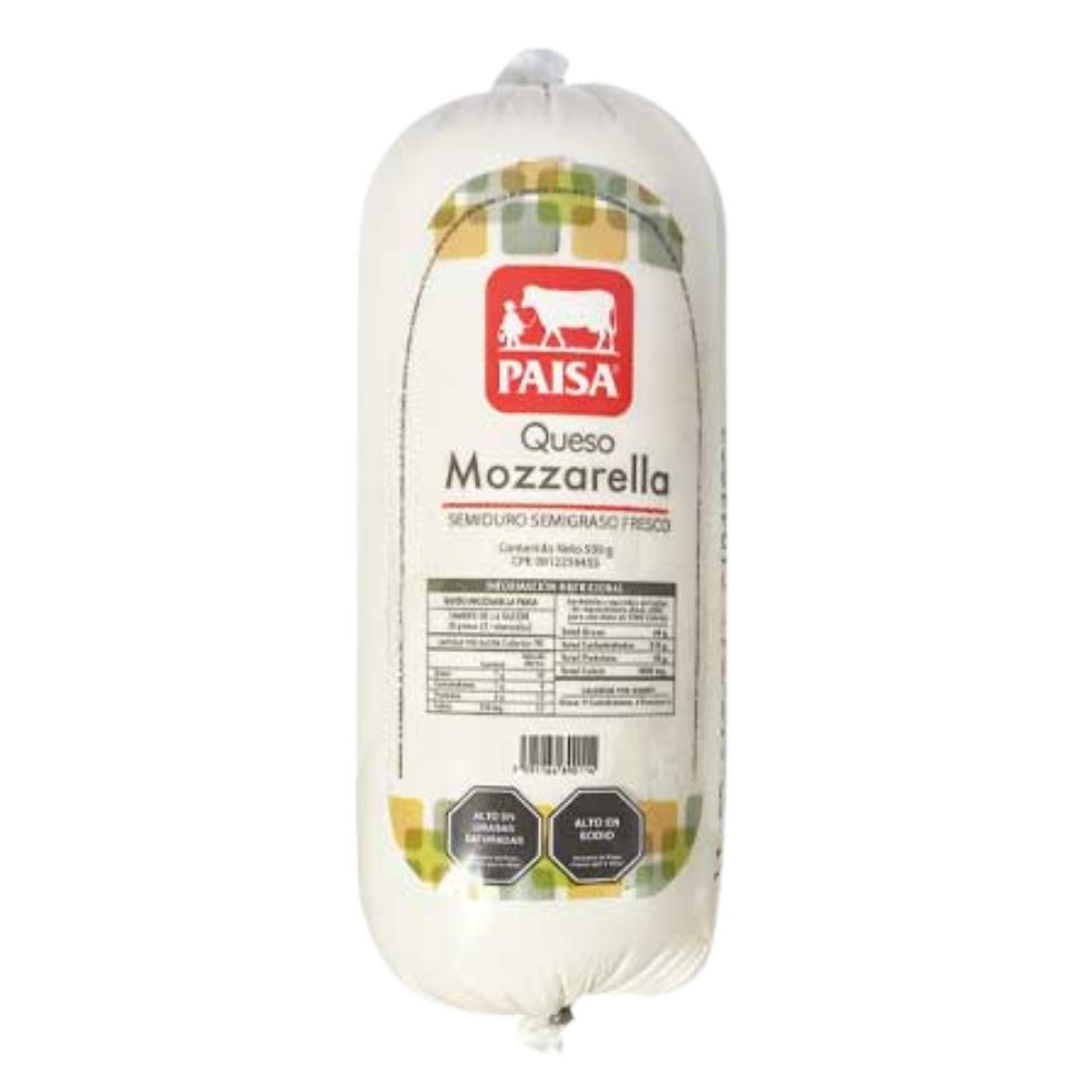 Queso Paisa Mozzarella Tubbing 500gr