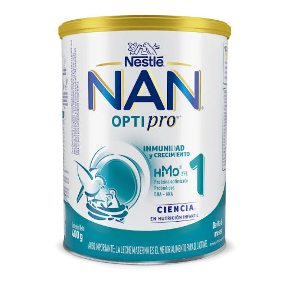 NAN Alimento Lacteo Opti Pro 1 HMO Proteina Optimizada De 0 a 6 meses 400 grs