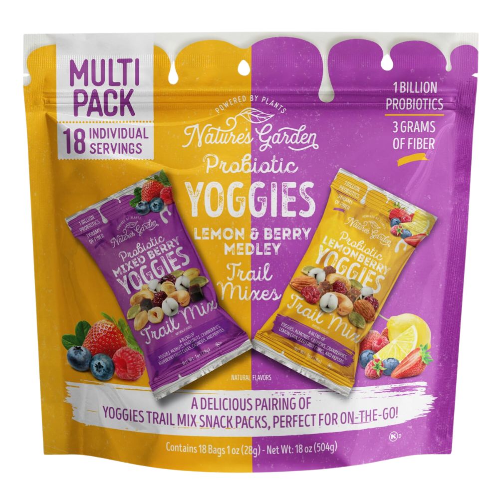 Trail Mixes Frutos Secos Organicos Yoggies Lemon & Berry Medley Natures Garden 18 Und 504gr