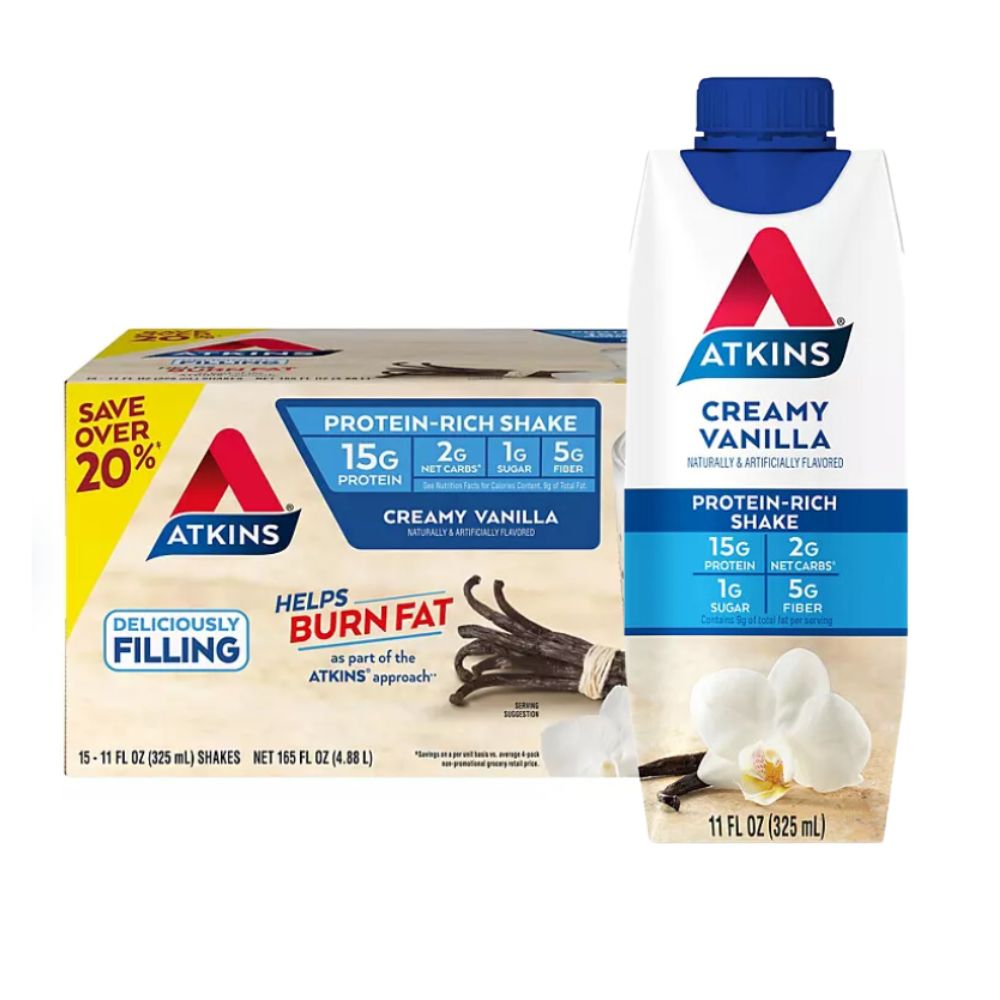 Bebida Atkins 15 Und Helps Burn Fat Creamy Vanilla 4.88L