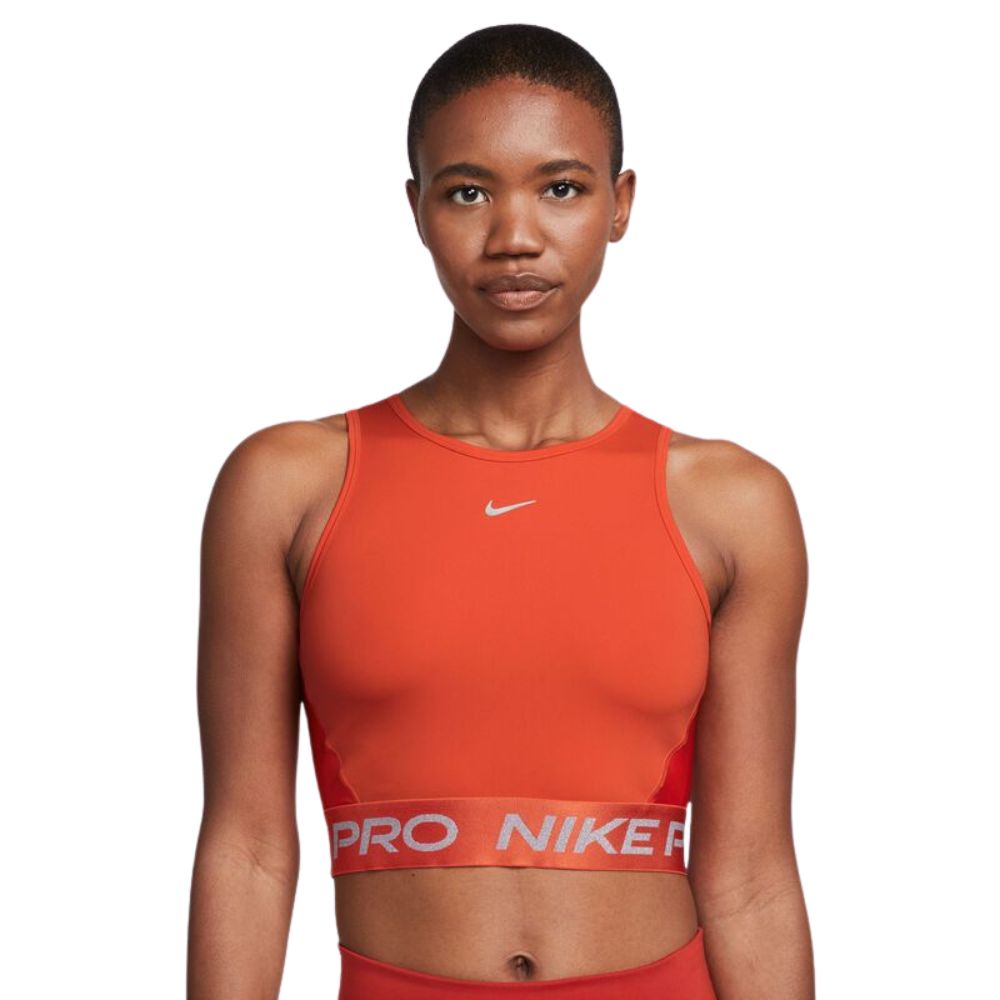 Nike Top Dri Fit Crop Tank Shine Deportivo para Damas