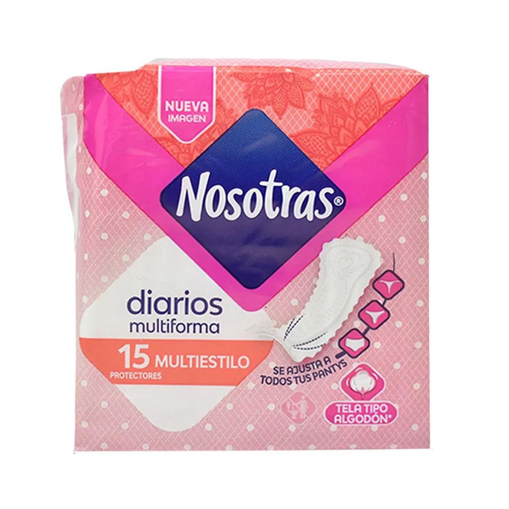 Nosotras Protector Diario Multiestilo Algodon 15 Und