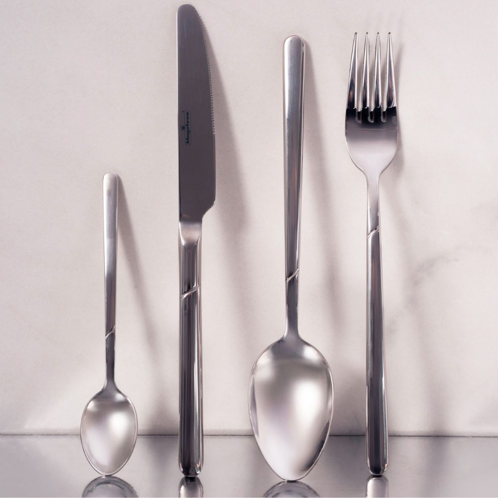Magefesa Juego de Cubiertos de Acero Inoxidable Gourmet 24 Pcs