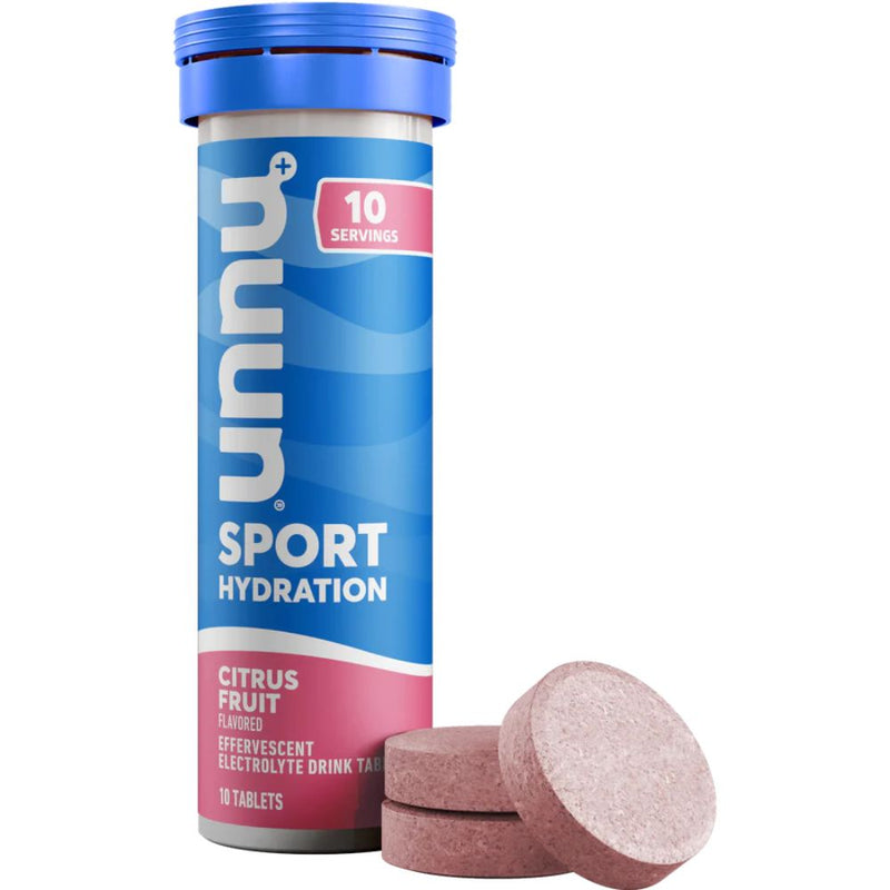Nuun Sport Citrus Fruit Caja 10 pastillas efevescentes, electrolitos para diluir en 1/2 litro de agua