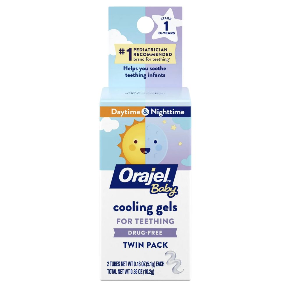 Orajel Baby Cooling Gels For Teething Twin Pack 10.2g