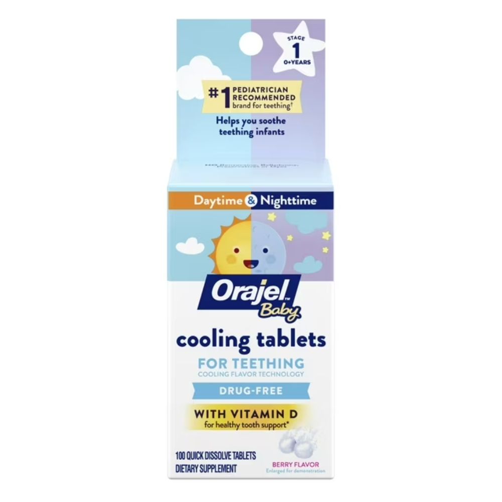 Orajel Baby Cooling Tablets For Teething 100 Tablets