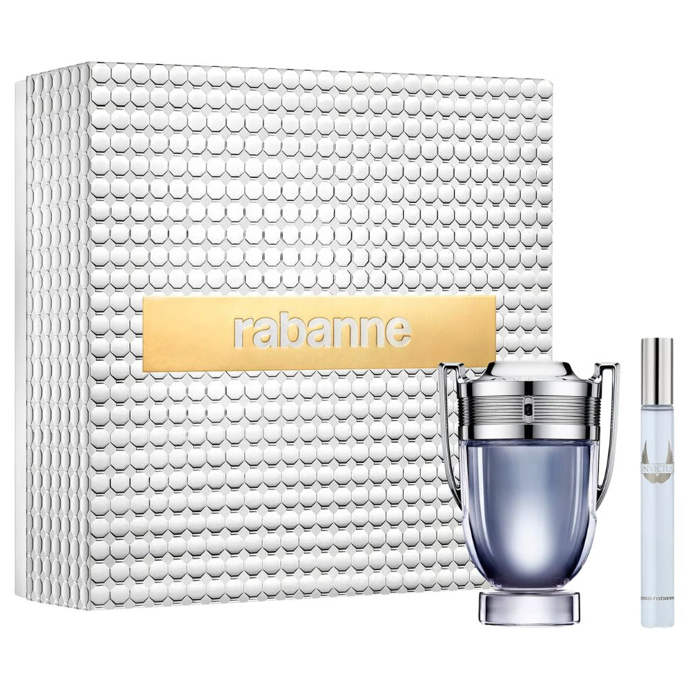 Paco Rabanne Set Invictus Eau De Toilette 100ml + Travel Size 10ml