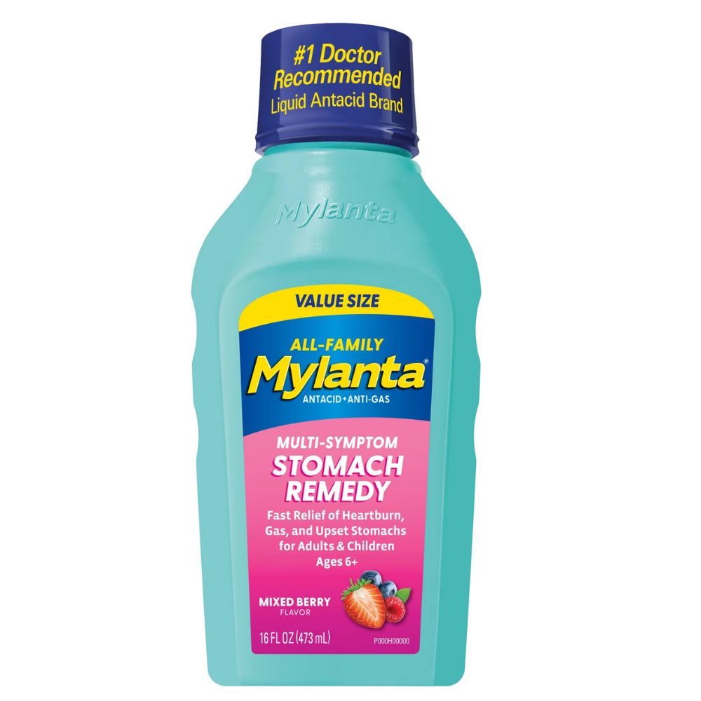 Mylanta Multi-Symptom Stomach Remedy Mixed Berry 473ml All-Family Antacid+Anti Gas