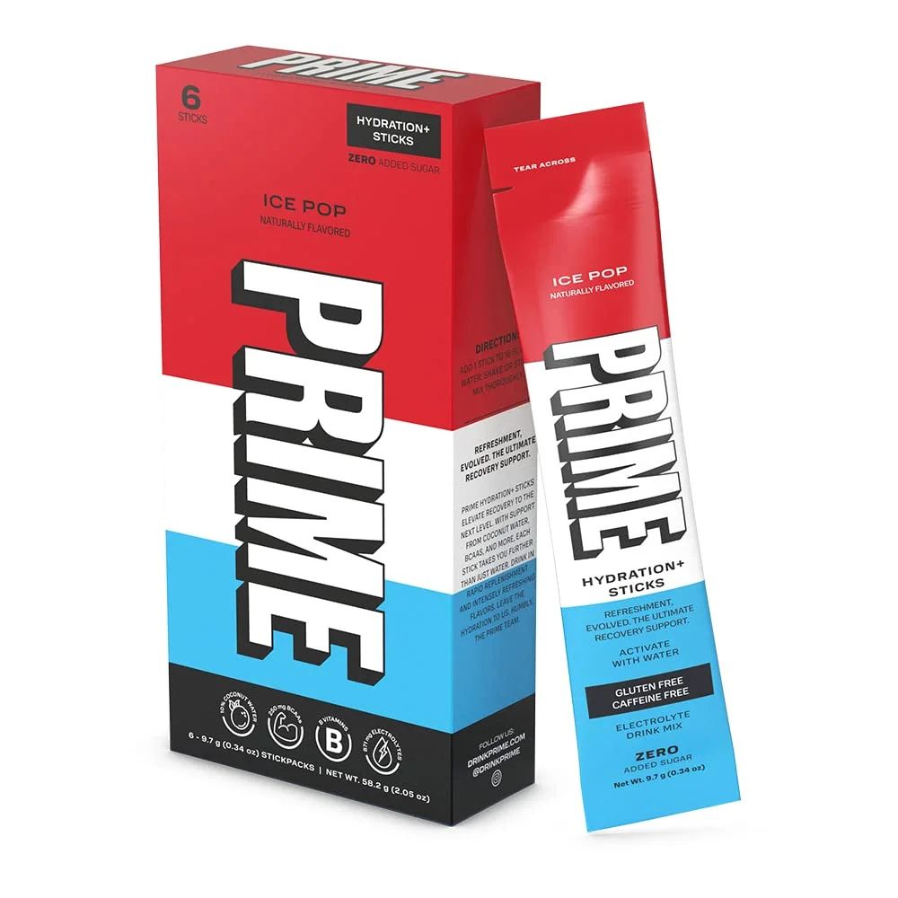 Prime Electrolyte Drink Mix Ice Pop 6 Sticks