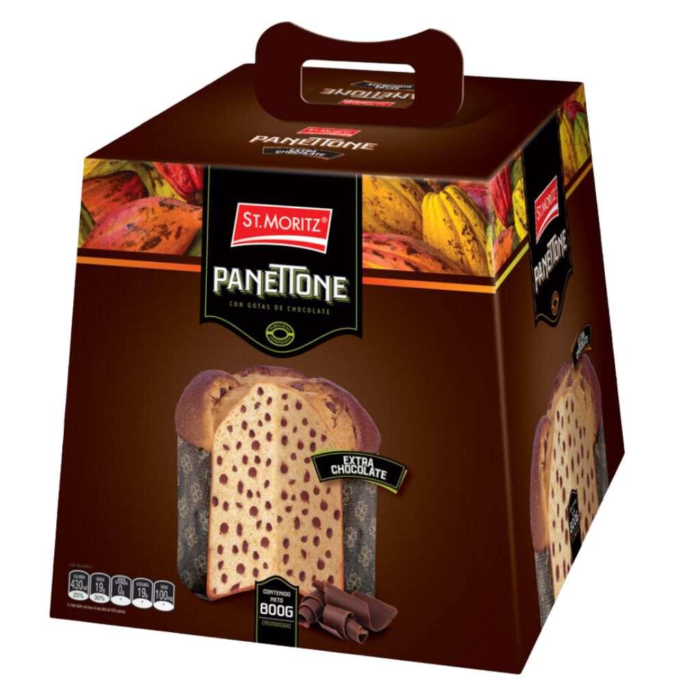 St. Moritz Panettone con Gotas de Chocolate 800gr