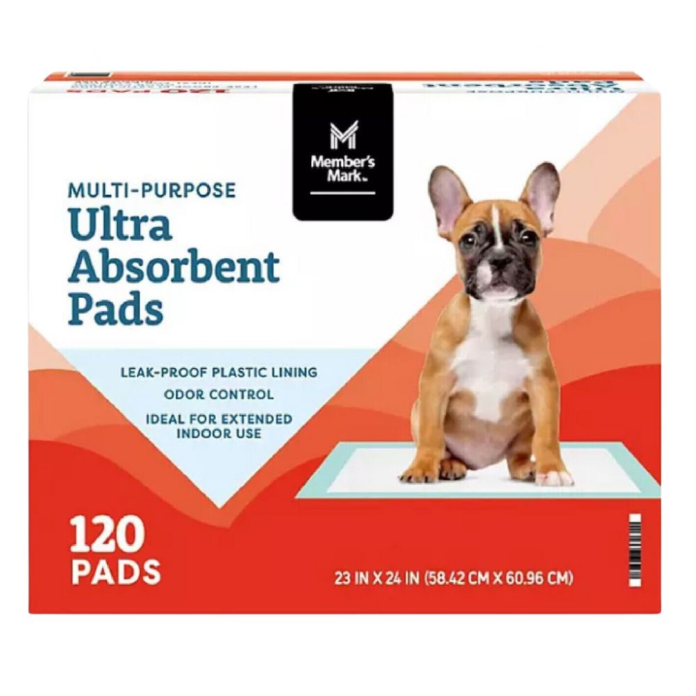 Pads de Mascotas 120 Und Ultra Absorbente Member's Mark Multipurpose Absorbent Training Pads