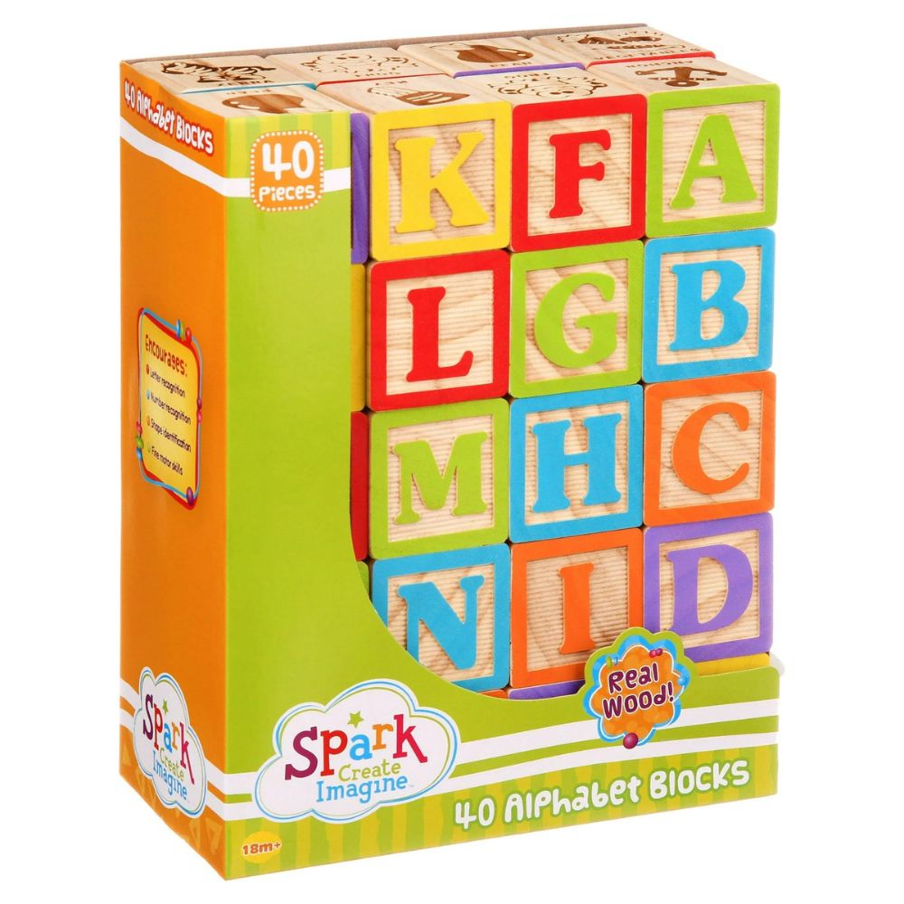 Spark Create Imagine 40 Alphabet Blocks 18m+