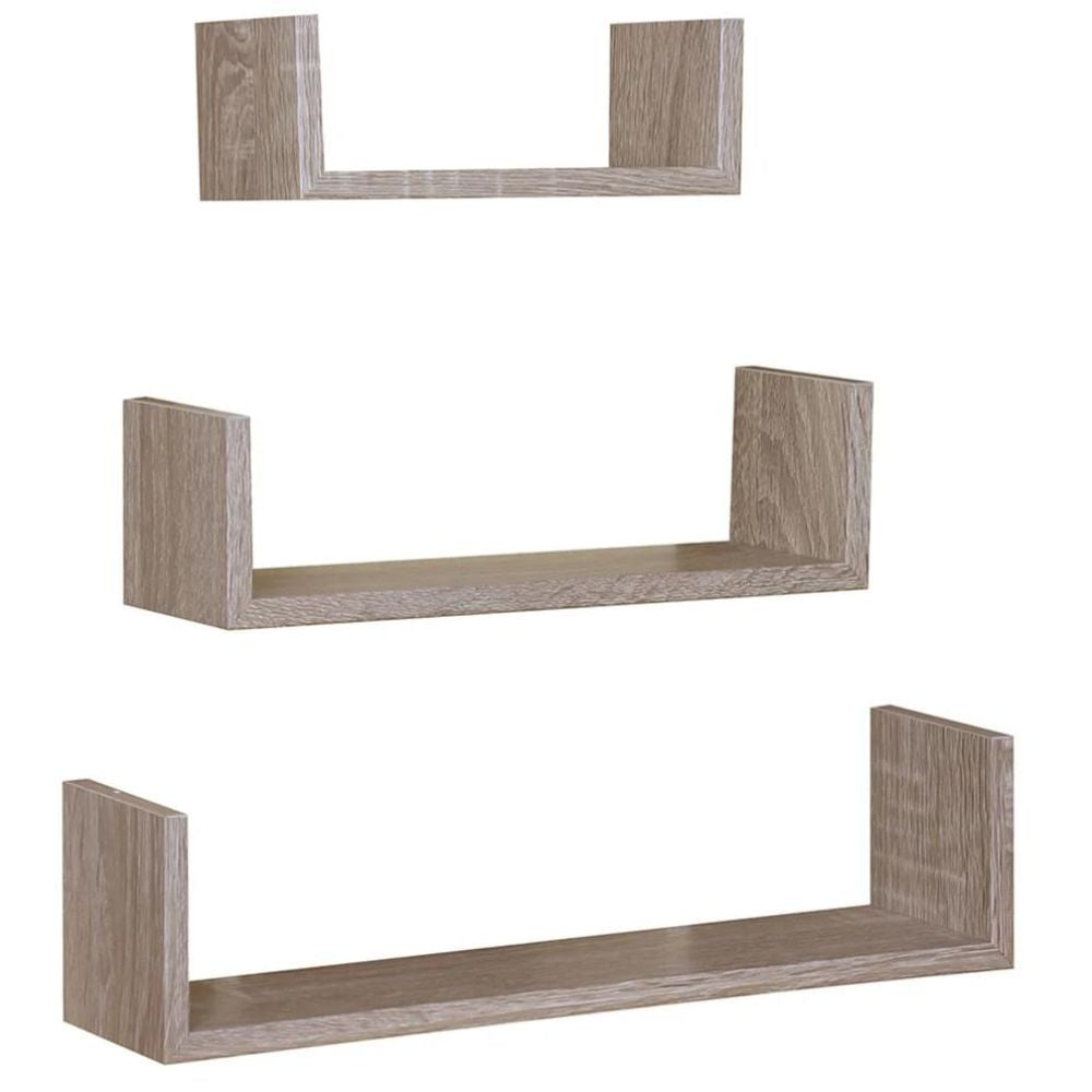 Set de 3 Repisas Floating Shelf Set Brown Set 3und