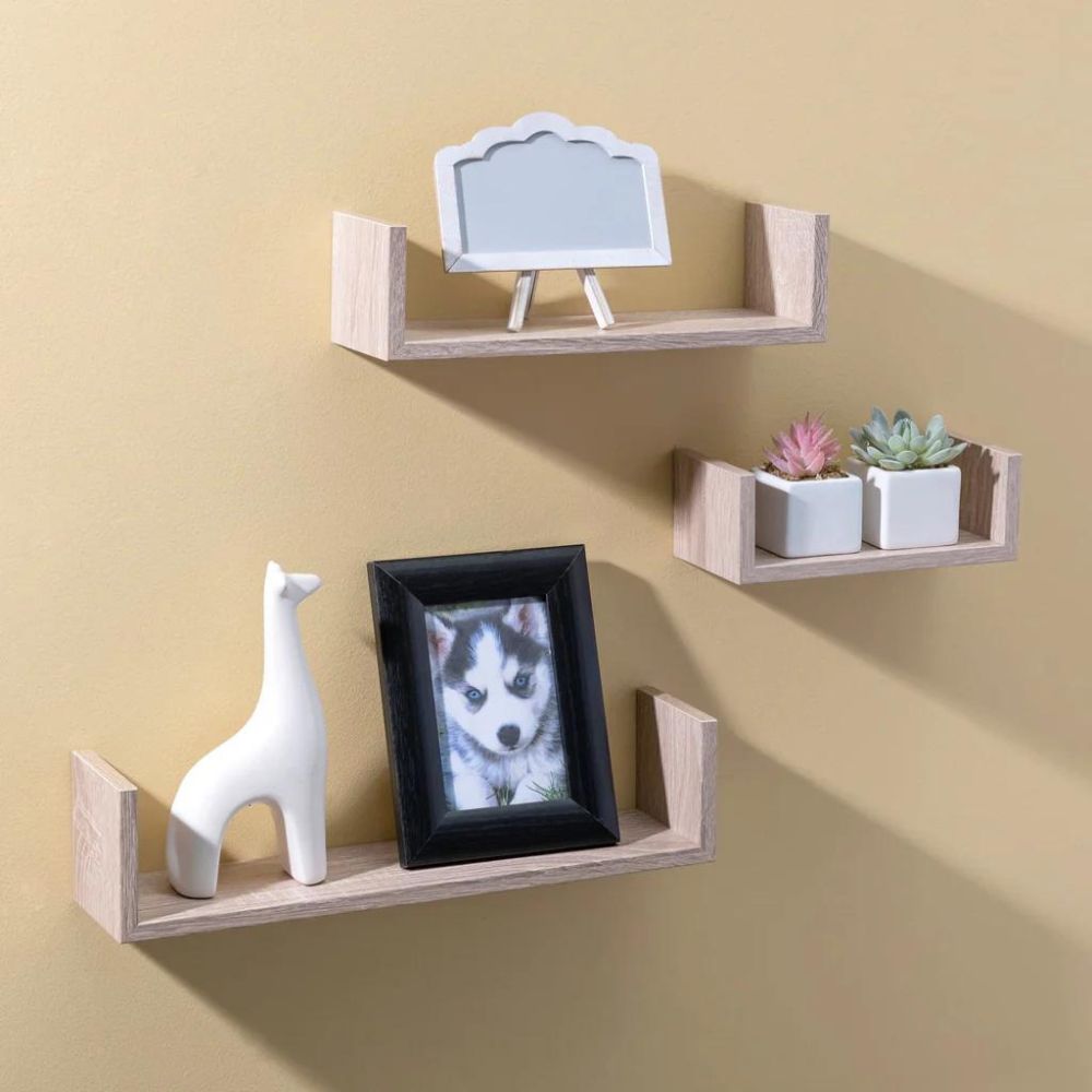 Set de 3 Repisas Floating Shelf Set Brown Set 3und