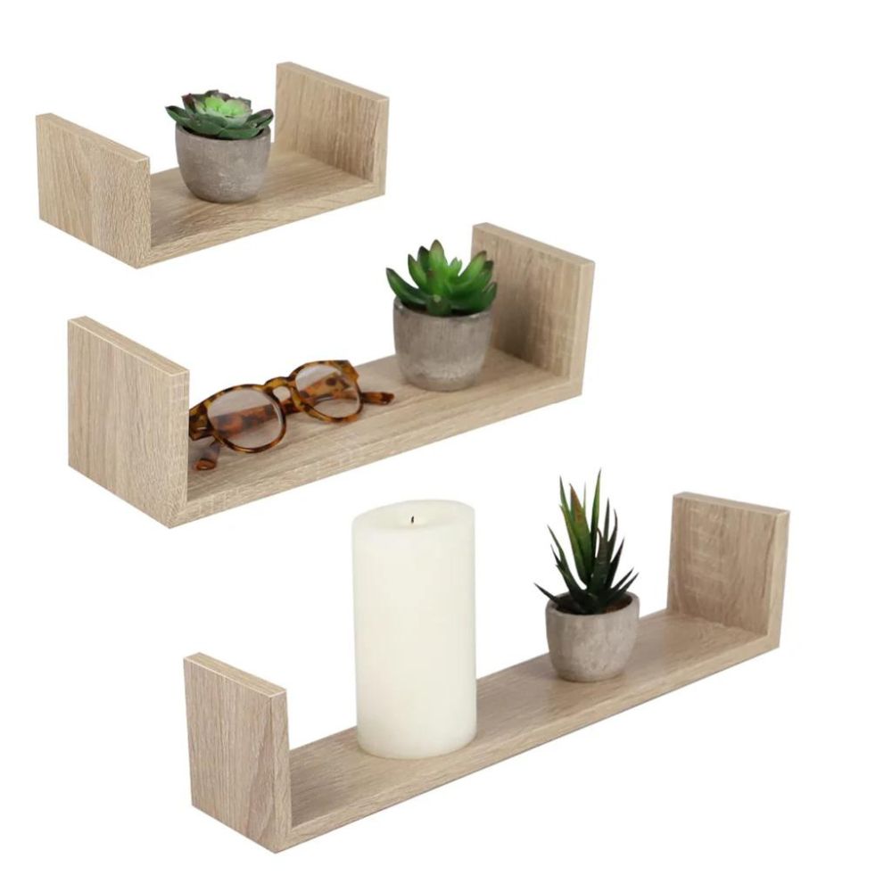 Set de 3 Repisas Floating Shelf Set Brown Set 3und