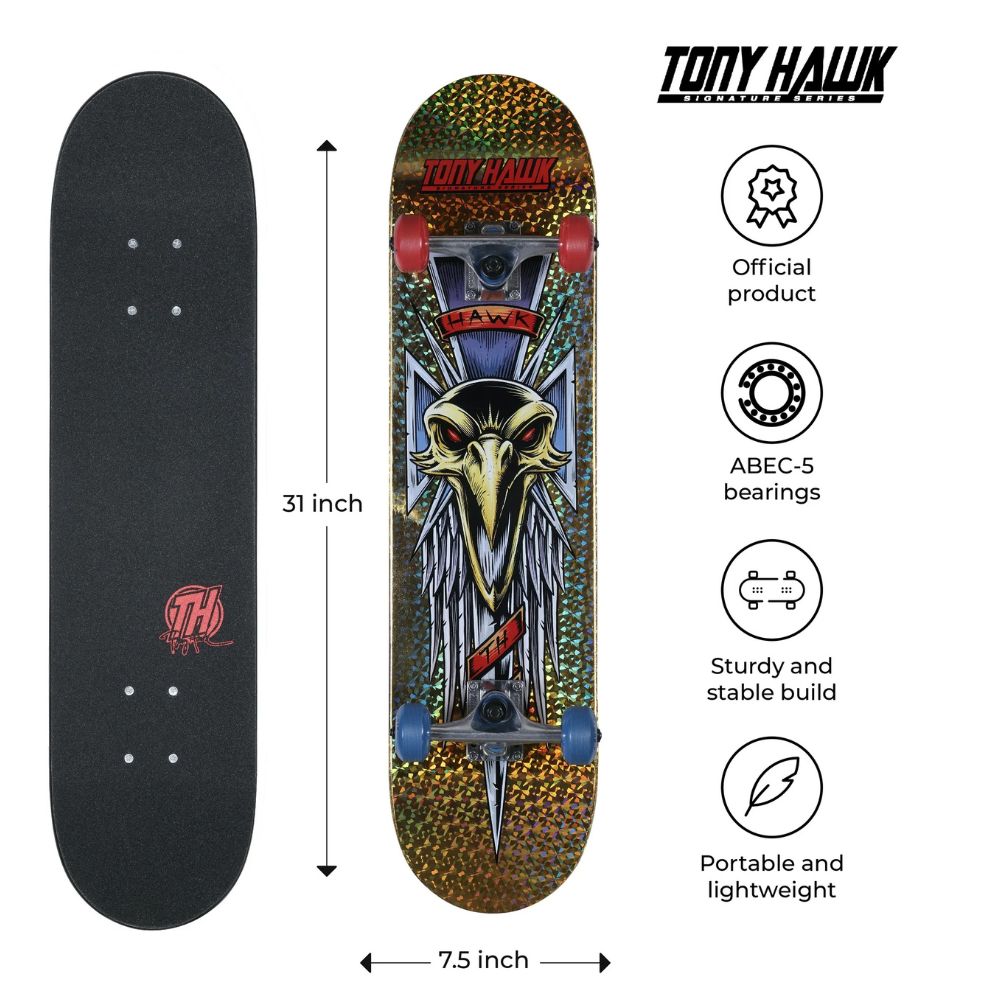 Patineta Tony Hawk Crystal Metallic TH Board 31"