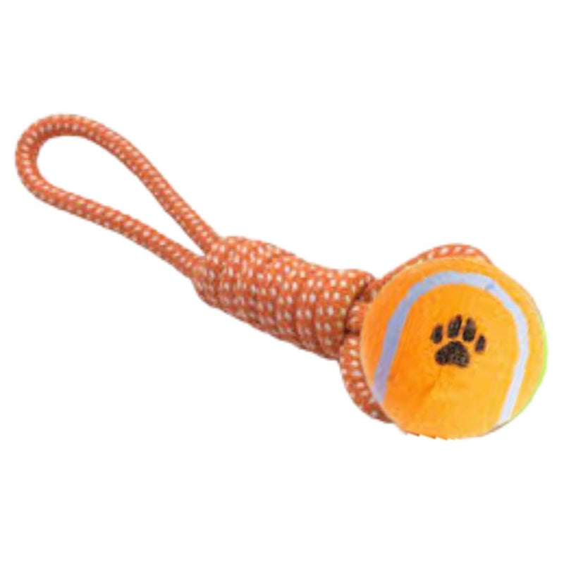 Juguete para Perros Pelota y Cuerda Color Naranja