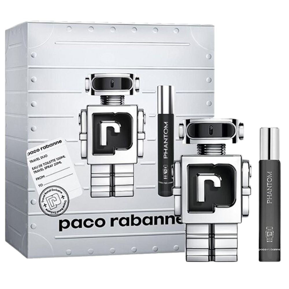 Paco Rabanne Phantom Set Eau Toilette For Men 100ml + Travel Spray 20ml