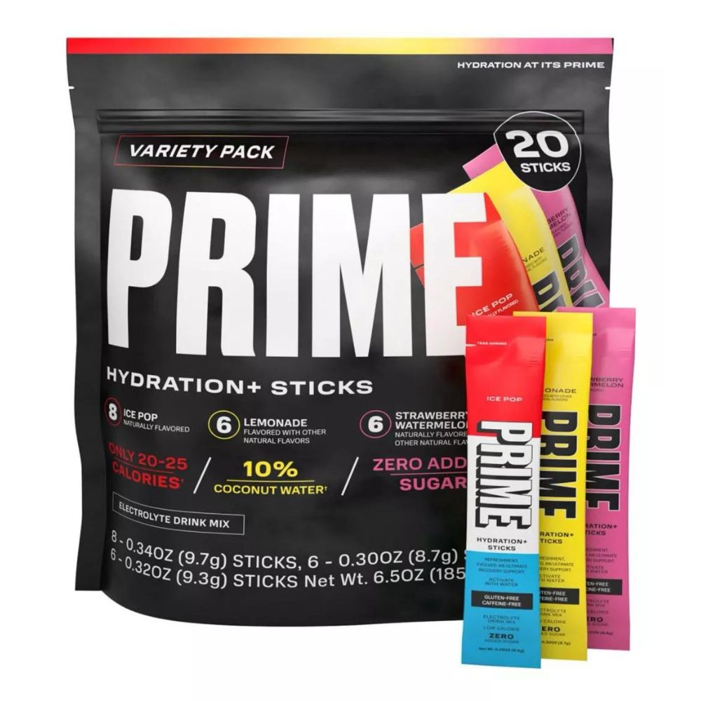 Prime Hydration + Sticks Electrolyte Drink Mix 20 Pack